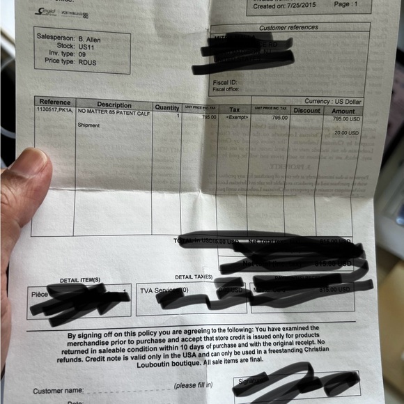 Christian Louboutin Nude Peep Toe Pumps | Size 39.5 | No Matter 85 Patent Pump - Picture 9 of 10